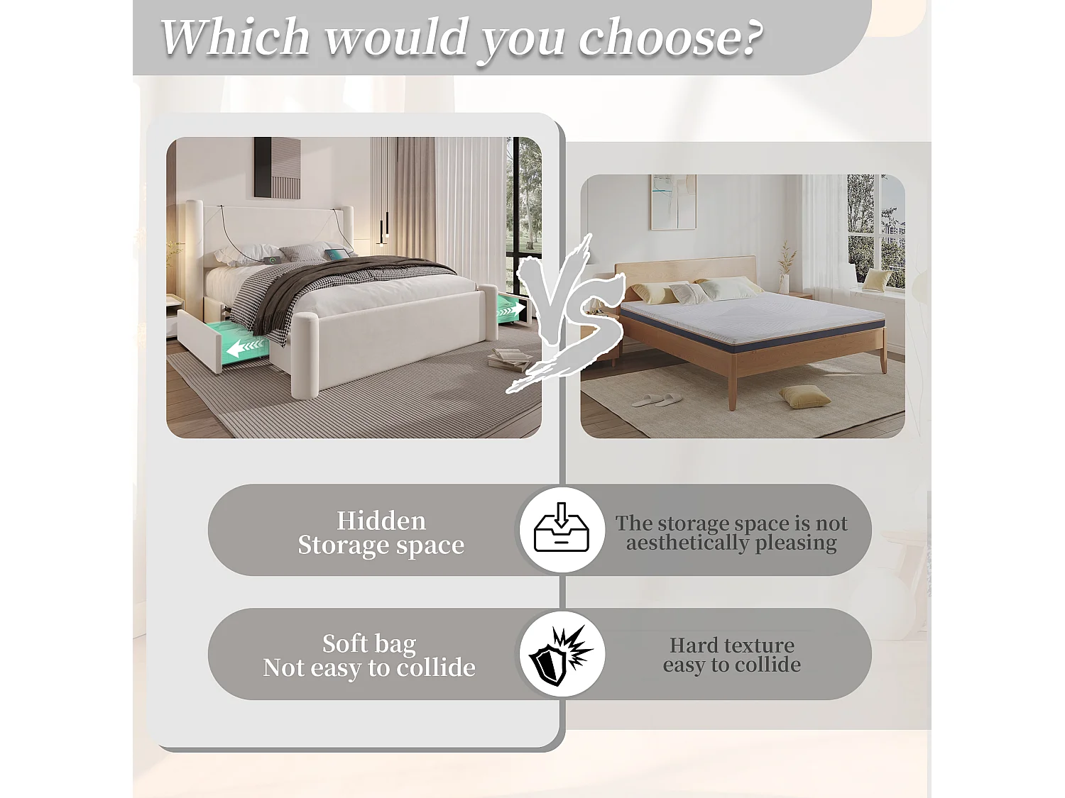 Design fluwelen bed 160x200 - met geïntegreerde opberglades, USB-aansluitingen en luxe hoofdeinde