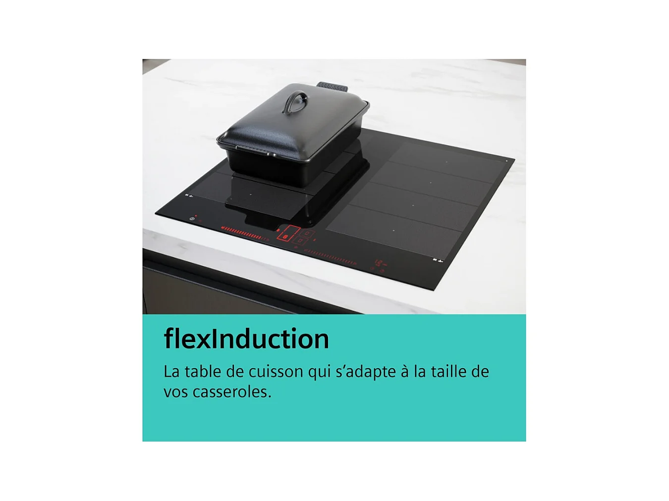 Siemens Table de cuisson aspirante induction 80cm 4 feux 7400w noir - EX851HJ26E