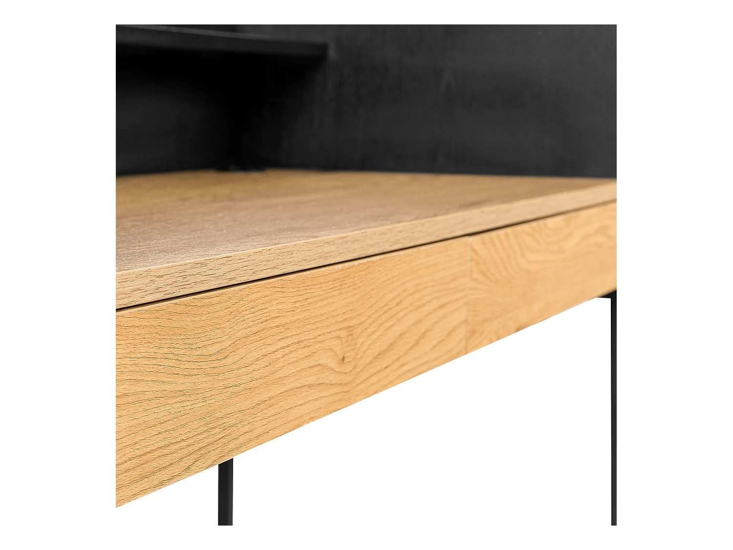 Bureau bois et noir 2 tiroirs ARTHUR - HAPPY GARDEN