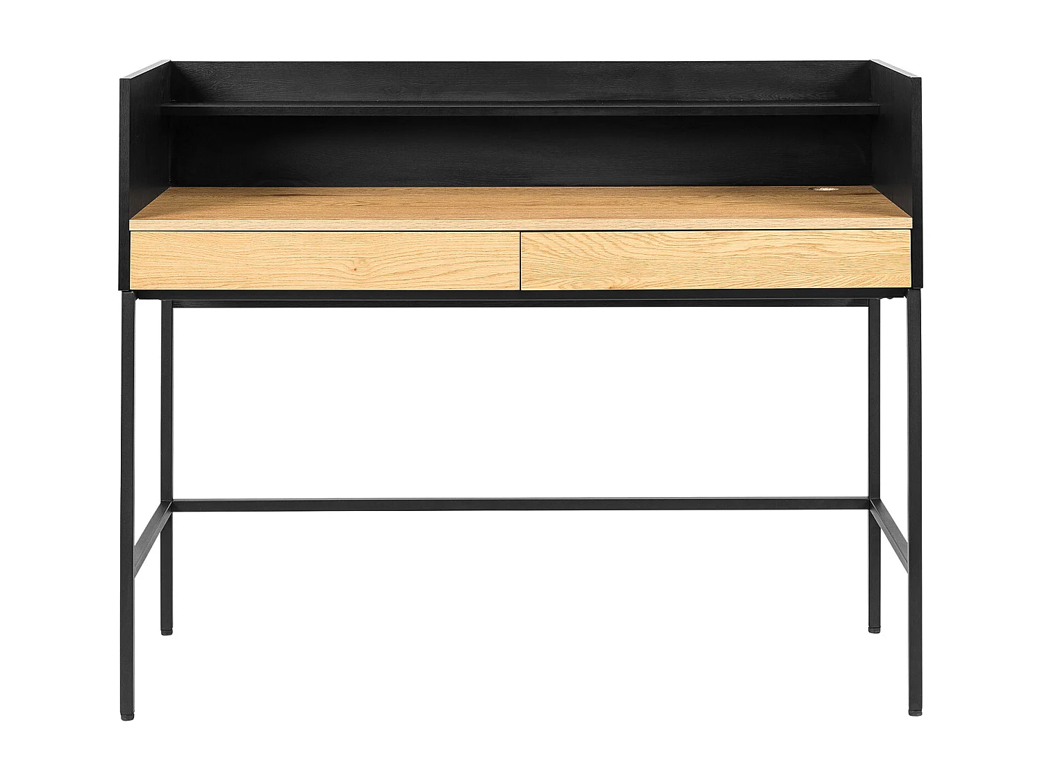 Bureau bois et noir 2 tiroirs ARTHUR - HAPPY GARDEN