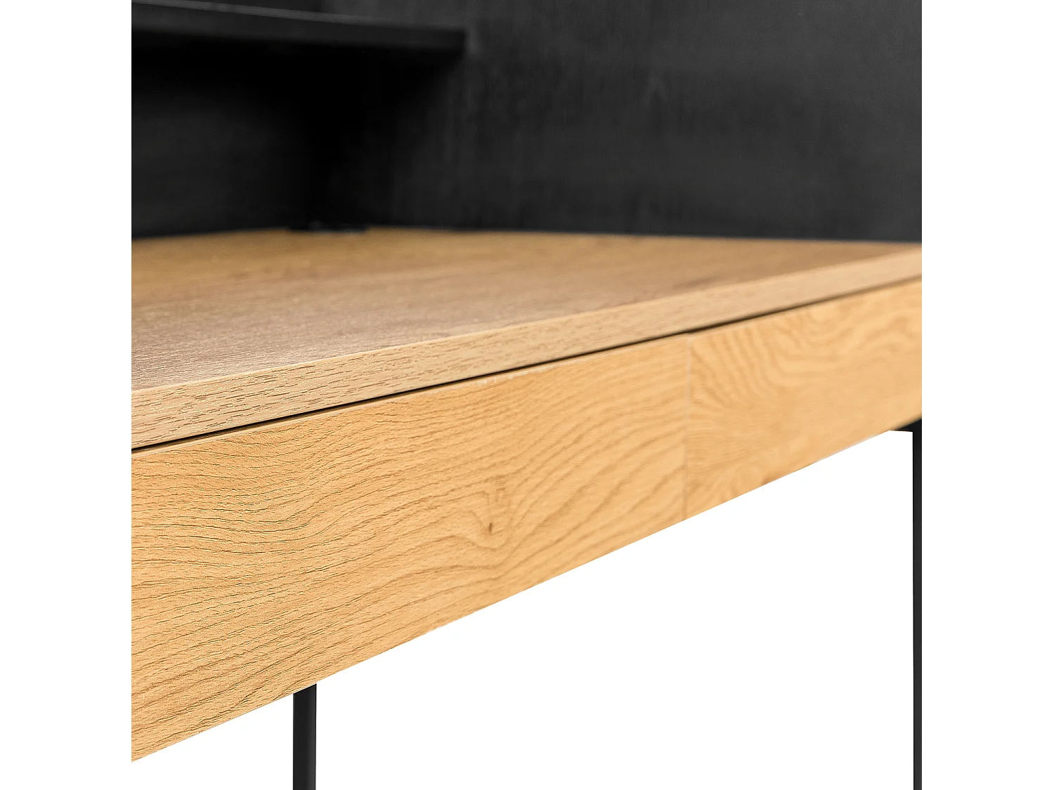 Bureau bois et noir 2 tiroirs ARTHUR - HAPPY GARDEN