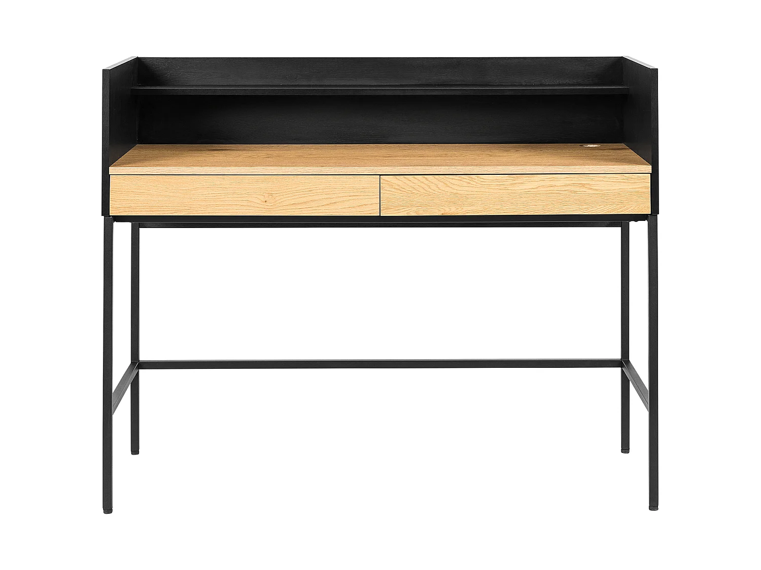 Bureau bois et noir 2 tiroirs ARTHUR - HAPPY GARDEN