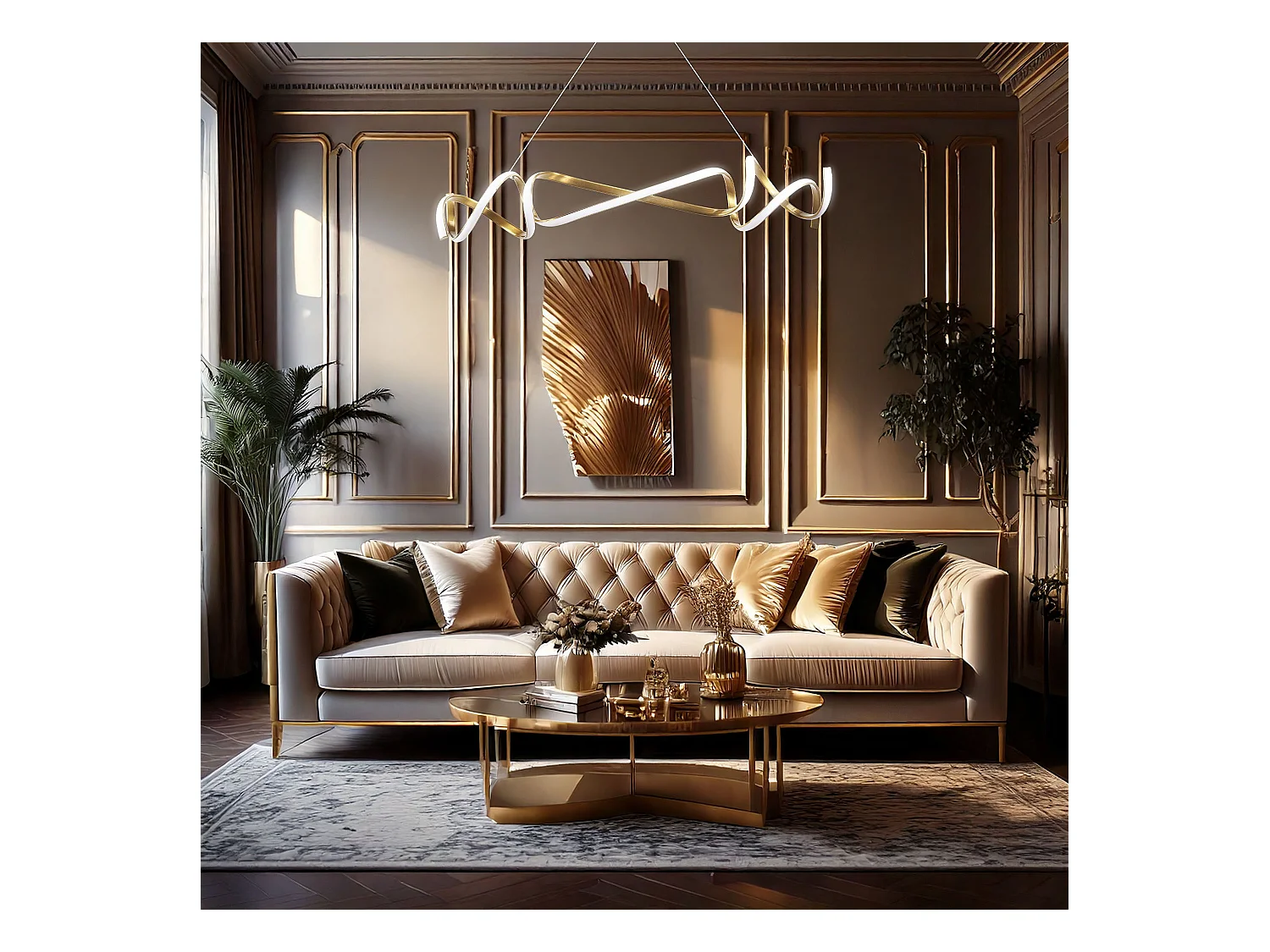 Lampe Suspendue Toolight App1777-Cp Gold