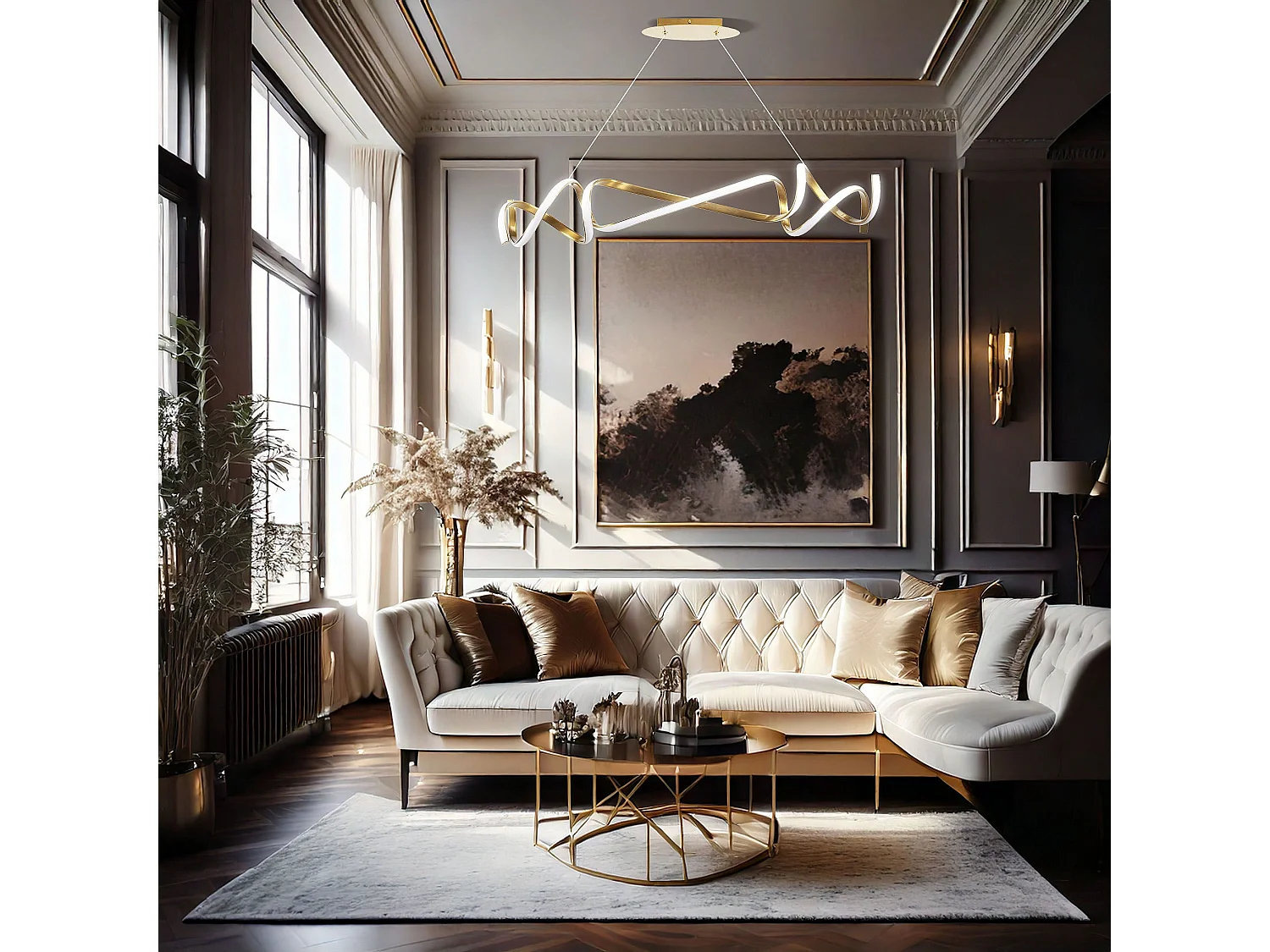 Lampe Suspendue Toolight App1777-Cp Gold