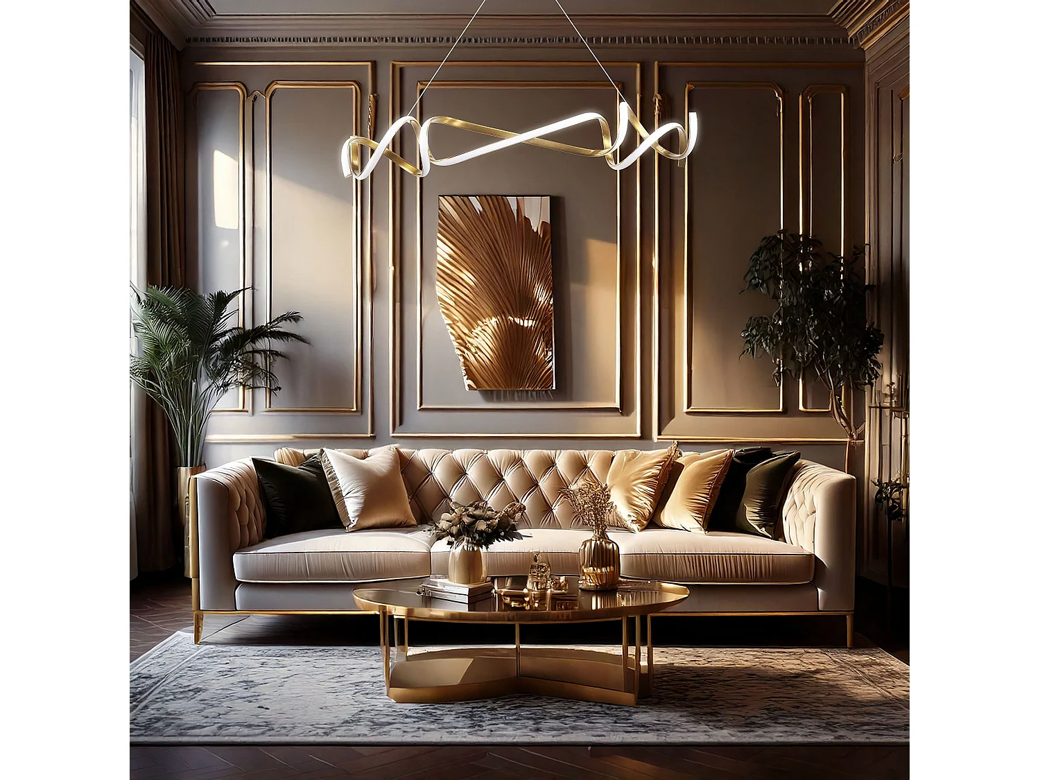 Lampe Suspendue Toolight App1777-Cp Gold