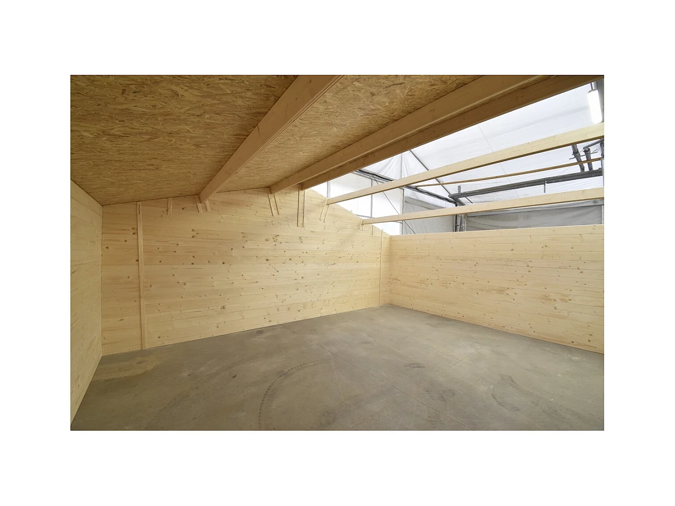 Abri de jardin en bois - 30m2 - 6x5m - Ep. 40mm - Couleur: naturel - DOM748 - ALTANKA