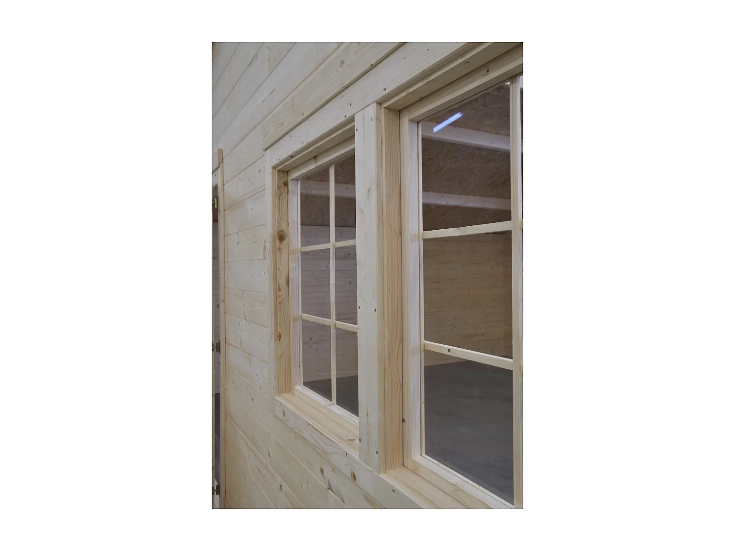Abri de jardin en bois - 30m2 - 6x5m - Ep. 40mm - Couleur: naturel - DOM748 - ALTANKA