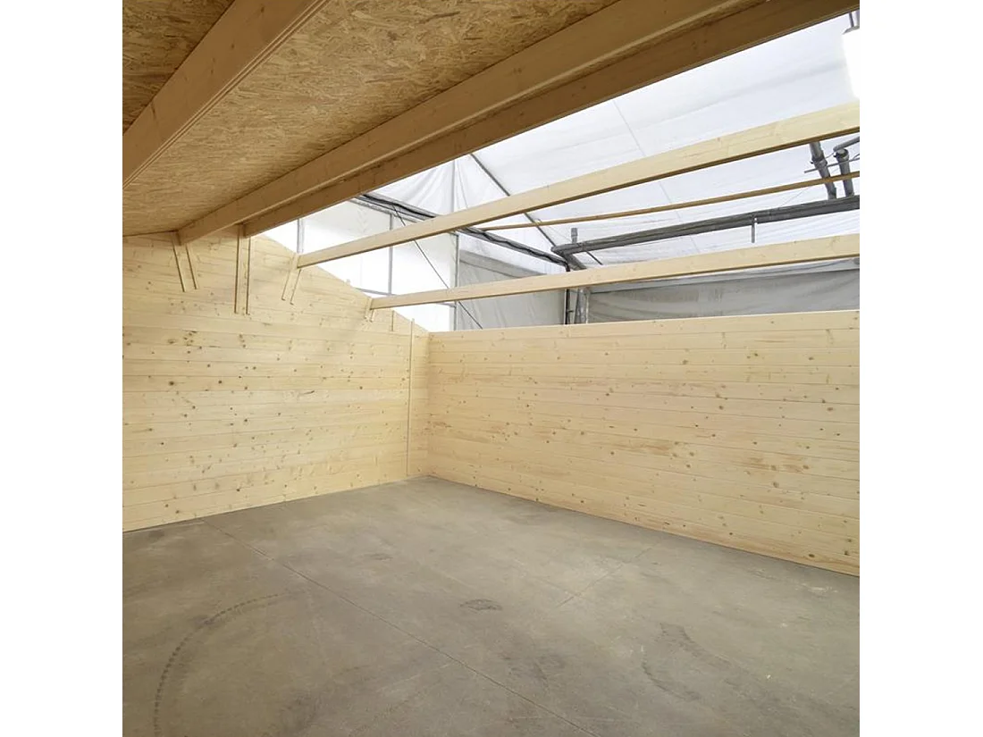 Abri de jardin en bois - 30m2 - 6x5m - Ep. 40mm - Couleur: naturel - DOM748 - ALTANKA