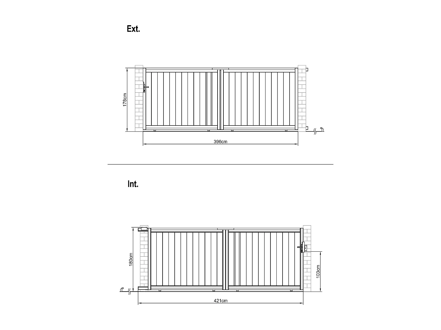Portail coulissant aluminium semi ajouré L421 x H180 cm anthracite - TOROMA