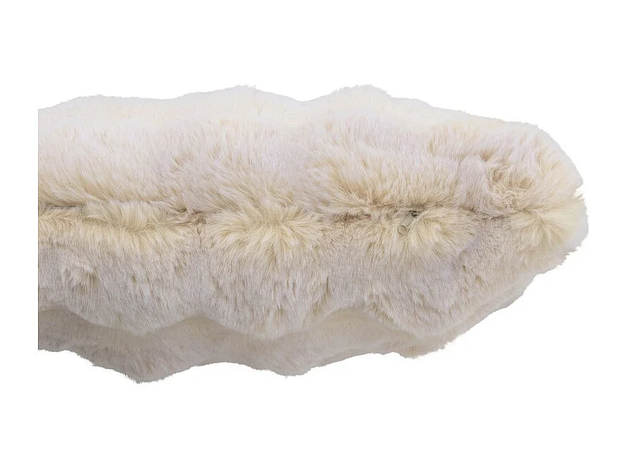 Cojín cuadrado de poliéster beige 45x45x18 cm