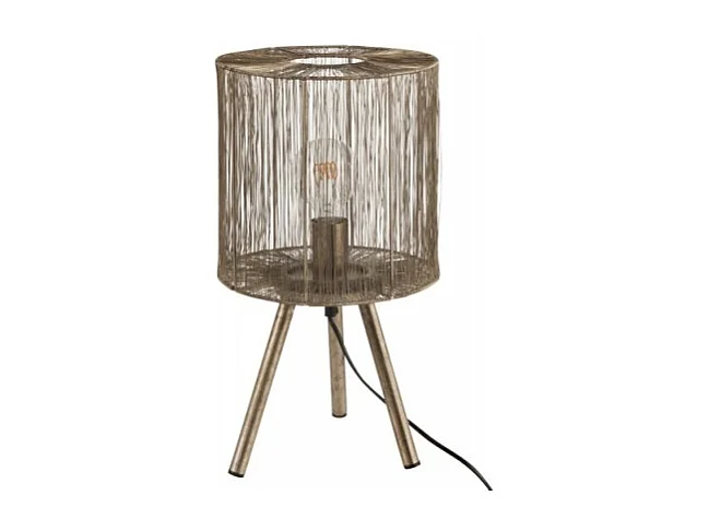 Lampara de mesa metal marrón antiguo Alt. 45