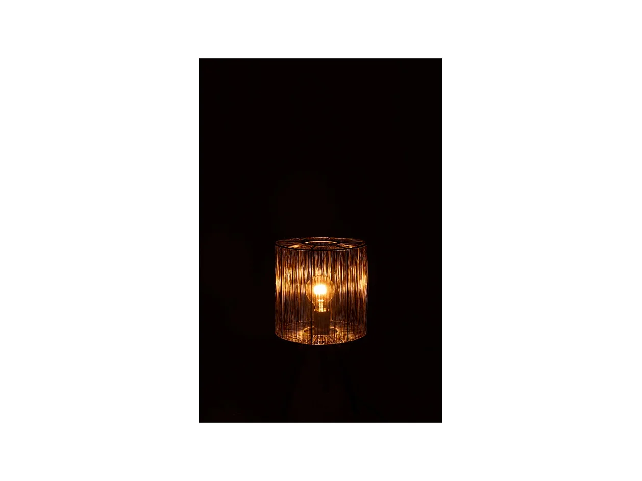 Lampara de mesa metal marrón antiguo Alt. 45