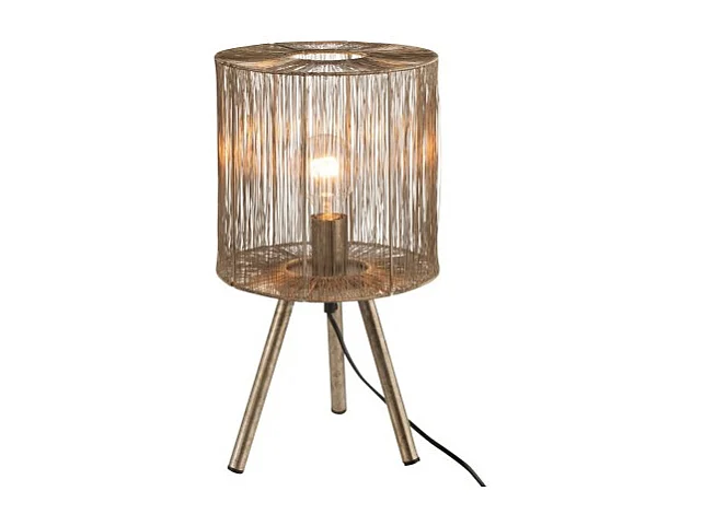 Lampara de mesa metal marrón antiguo Alt. 45