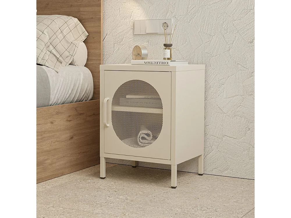 Nachtkastje Diora - 40x35x60cm - Beige