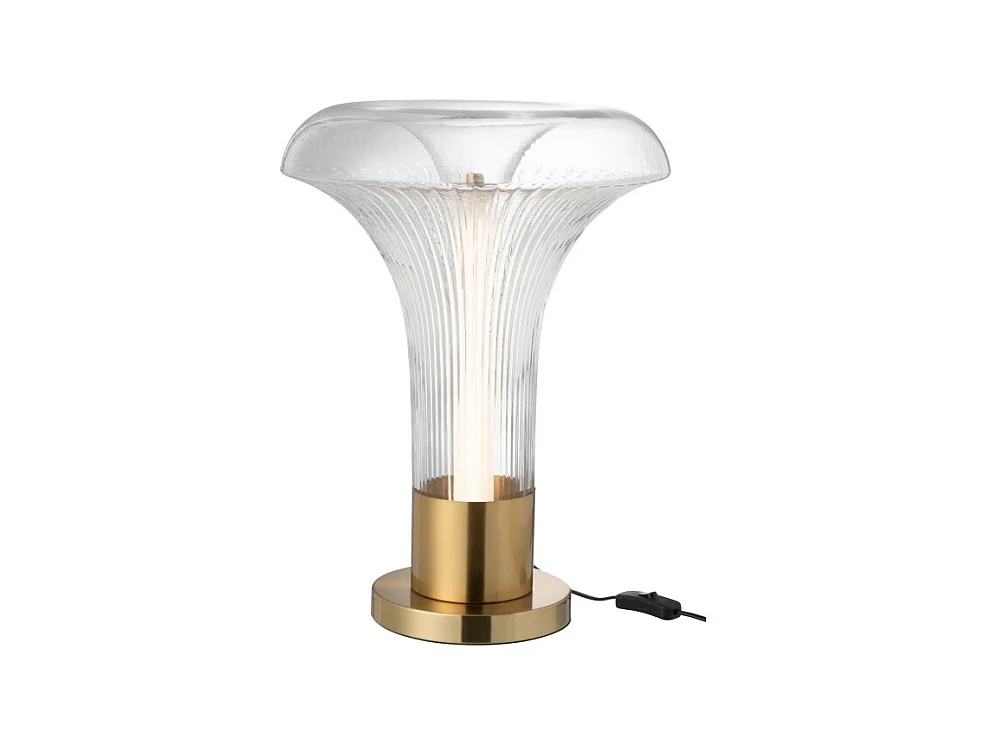 Lámpara de sobremesa Led en cristal transparente 41x41x55 cm