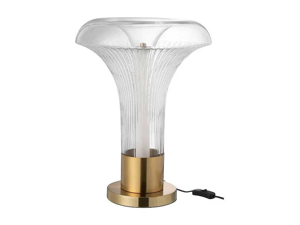 Lámpara de sobremesa Led en cristal transparente 41x41x55 cm