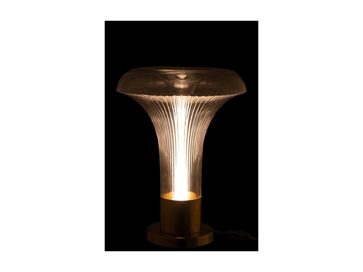 Lámpara de sobremesa Led en cristal transparente 41x41x55 cm