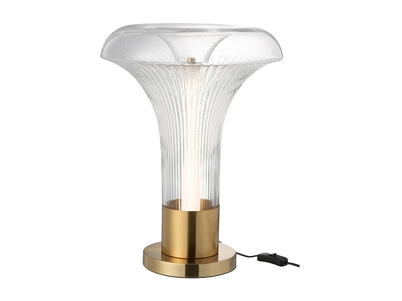 Lámpara de sobremesa Led en cristal transparente 41x41x55 cm