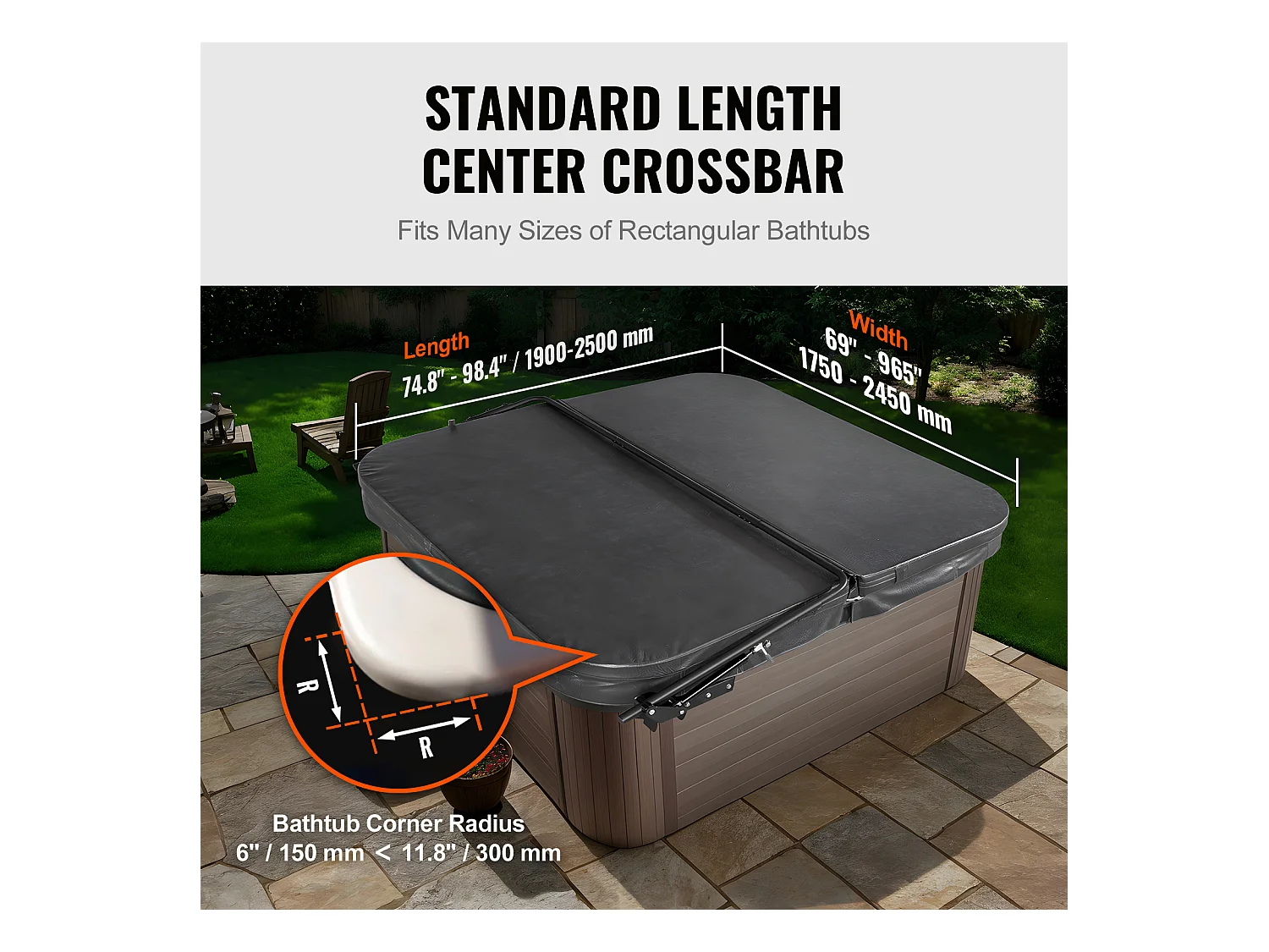 Lève-Couvercle de Spa SucceBuy, Hydraulique Monté sur le Dessus, Idéal pour de Nombreuses Baignoires