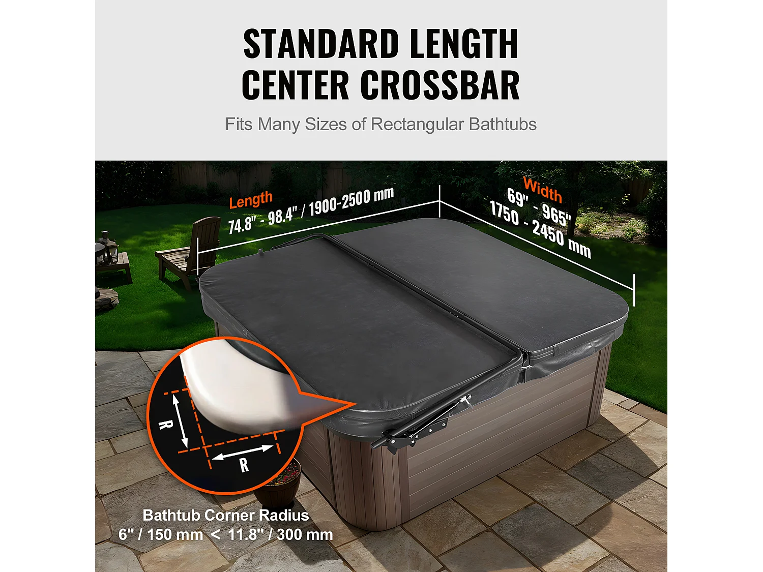 Lève-Couvercle de Spa SucceBuy, Hydraulique Monté sur le Dessus, Idéal pour de Nombreuses Baignoires