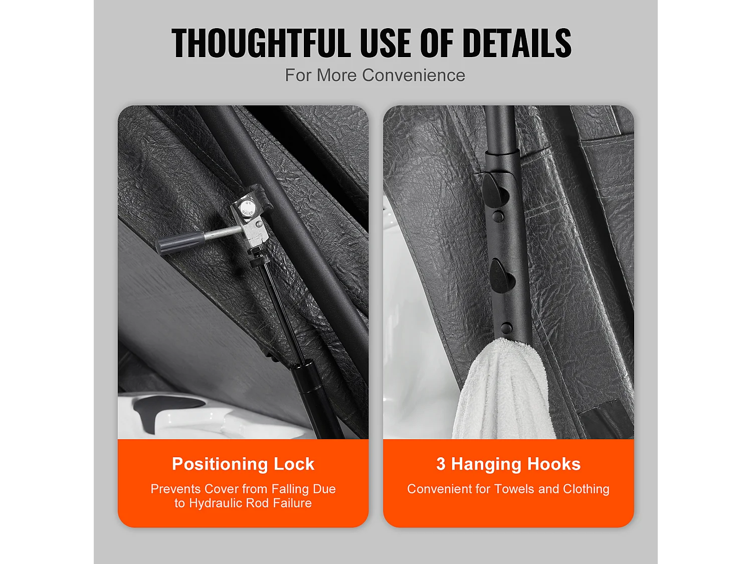 Lève-Couvercle de Spa SucceBuy, Hydraulique Monté sur le Dessus, Idéal pour de Nombreuses Baignoires