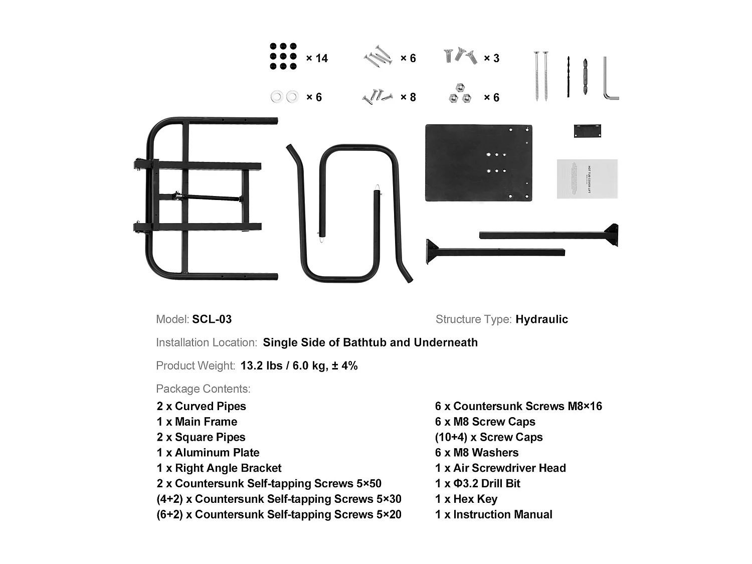 Lève-Couvercle de Spa SucceBuy, Hydraulique, Idéal pour de Nombreux Spas