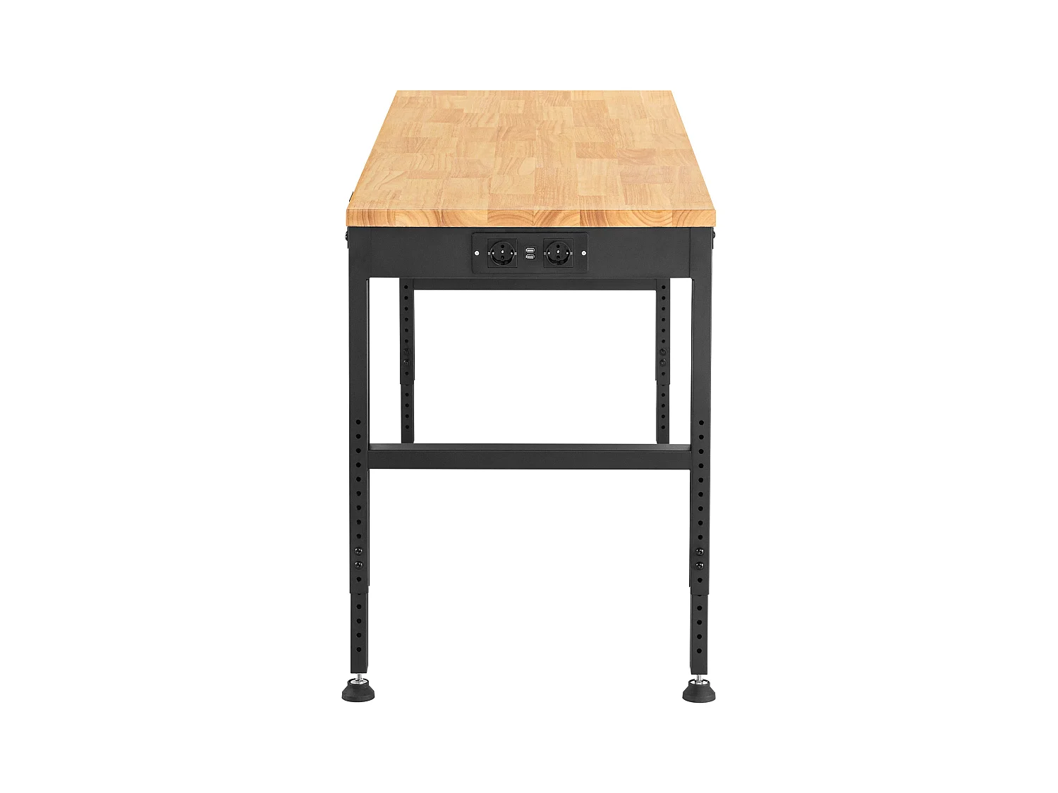 Établi Table de Travail Réglable SucceBuy, 122x 61x 97cm, avec Prise de Courant, pour Bureau, Maison, Garage
