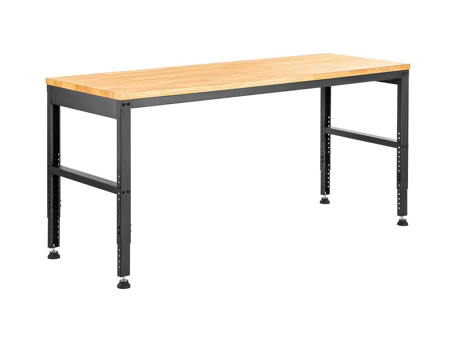 Établi Table de Travail Réglable SucceBuy, 122x 61x 97cm, avec Prise de Courant, pour Bureau, Maison, Garage