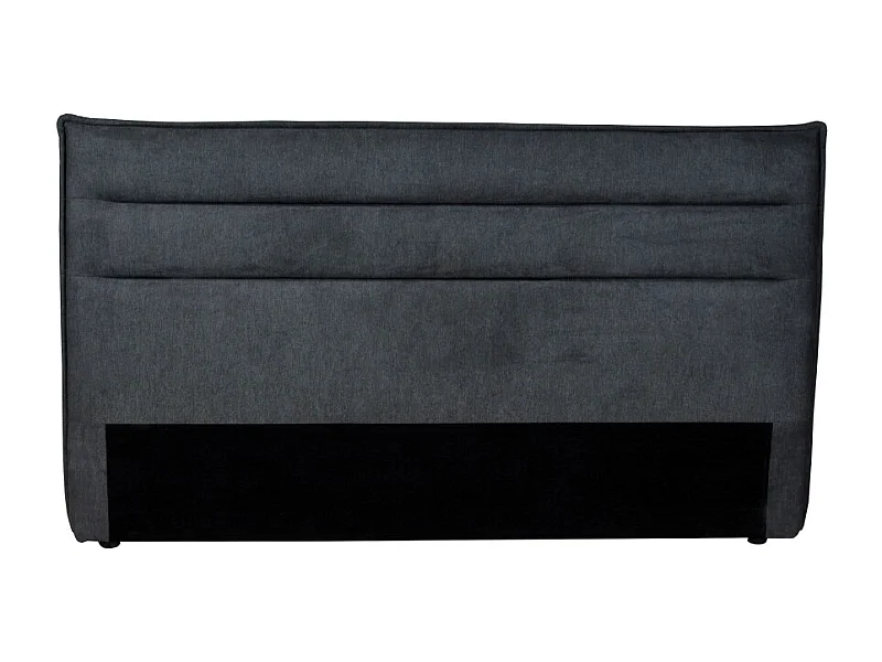 Tête de lit en tissu DAPHNE, compatible avec lits 140 et 160cm, Gris foncé