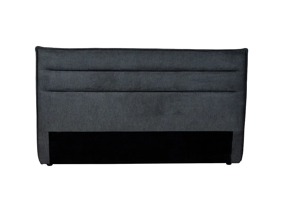 Tête de lit en tissu DAPHNE, compatible avec lits 140 et 160cm, Gris foncé