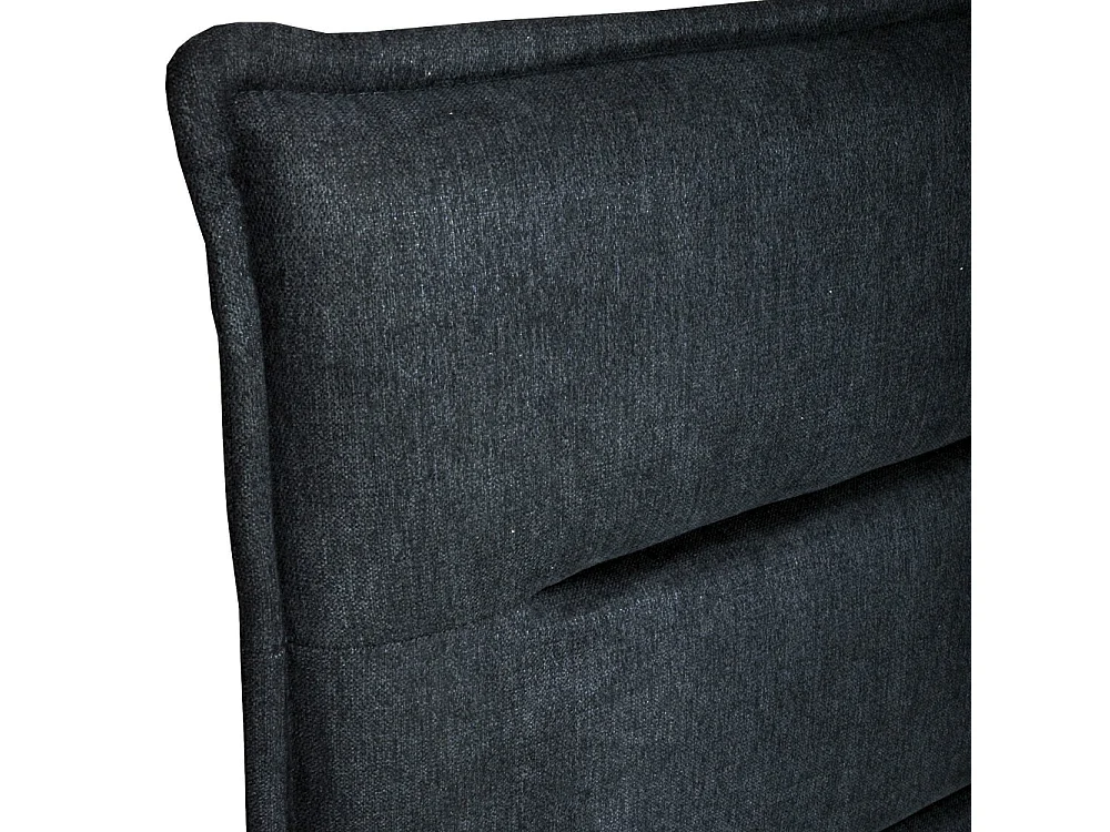 Tête de lit en tissu DAPHNE, compatible avec lits 140 et 160cm, Gris foncé