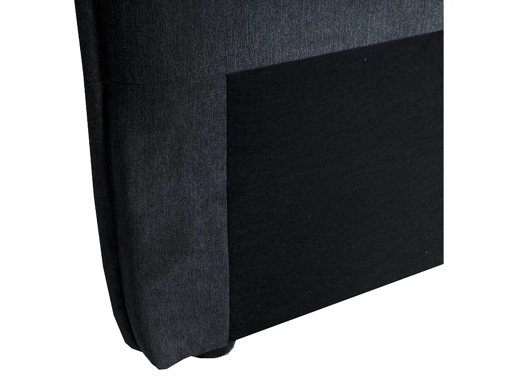 Tête de lit en tissu DAPHNE, compatible avec lits 140 et 160cm, Gris foncé