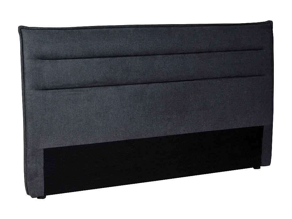 Tête de lit en tissu DAPHNE, compatible avec lits 140 et 160cm, Gris foncé