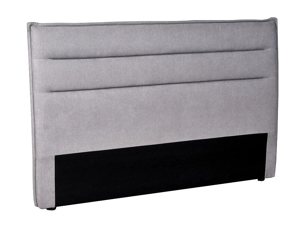 Tête de lit en tissu DAPHNE, compatible avec lits 140 et 160cm, Gris clair