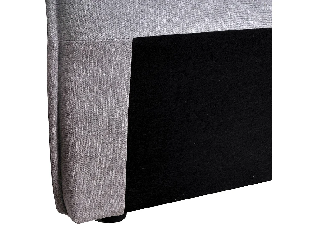 Tête de lit en tissu DAPHNE, compatible avec lits 140 et 160cm, Gris clair