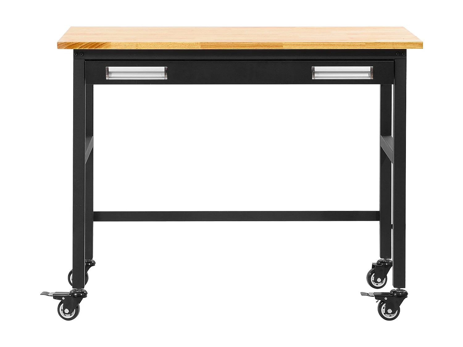 Établi Table sur Roulettes SucceBuy avec Tiroir, 122 cm, Capacité de Charge de 680 kg, avec Plateau en Bois