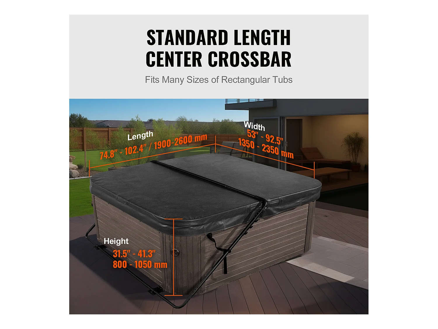 Lève-Couvercle de Spa SucceBuy, Compatible avec la Plupart des Baignoires Rectangulaires