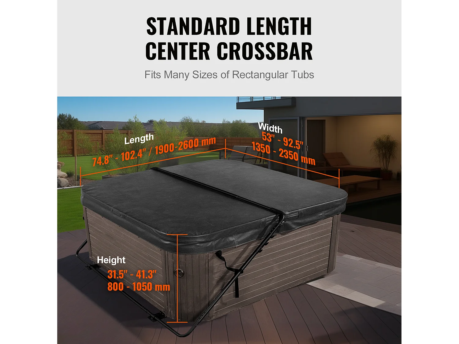 Levantacobertura de Spa SucceBuy, Compatible con la Mayoría de Bañeras Rectangulares