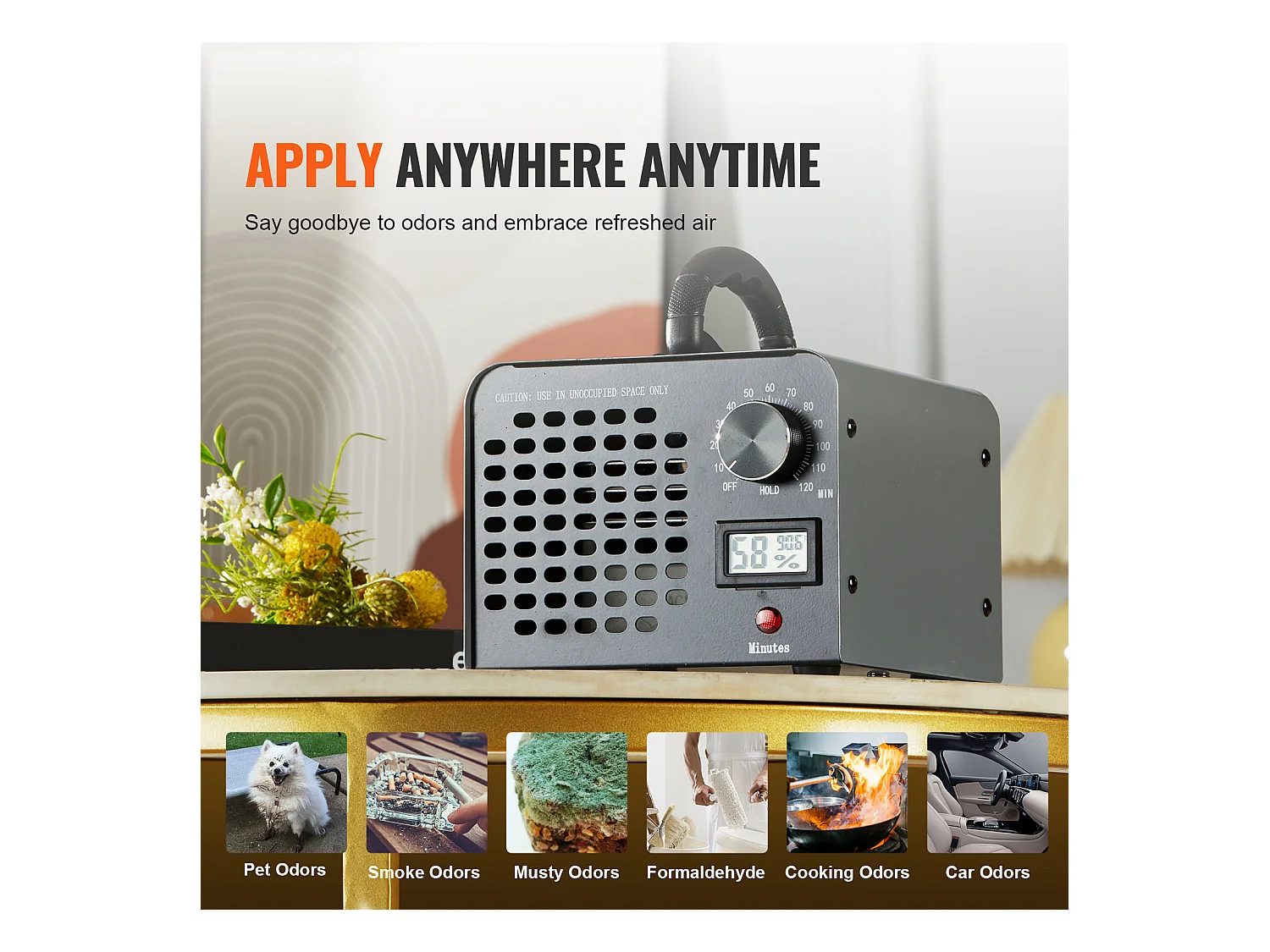 Générateur D'ozone SucceBuy, 36000 mg/h Machine à Ozone avec Minuterie de 0 à 120 Minutes