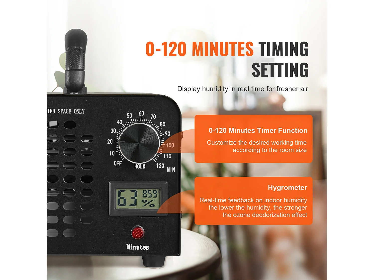 Générateur D'ozone SucceBuy, 36000 mg/h Machine à Ozone avec Minuterie de 0 à 120 Minutes