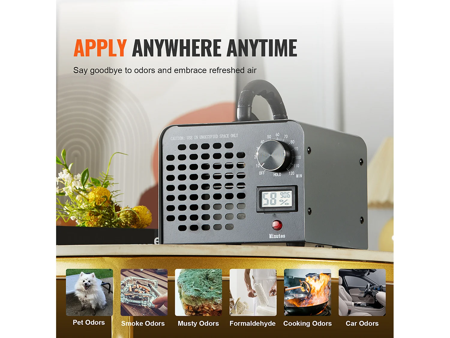 Générateur D'ozone SucceBuy, 36000 mg/h Machine à Ozone avec Minuterie de 0 à 120 Minutes