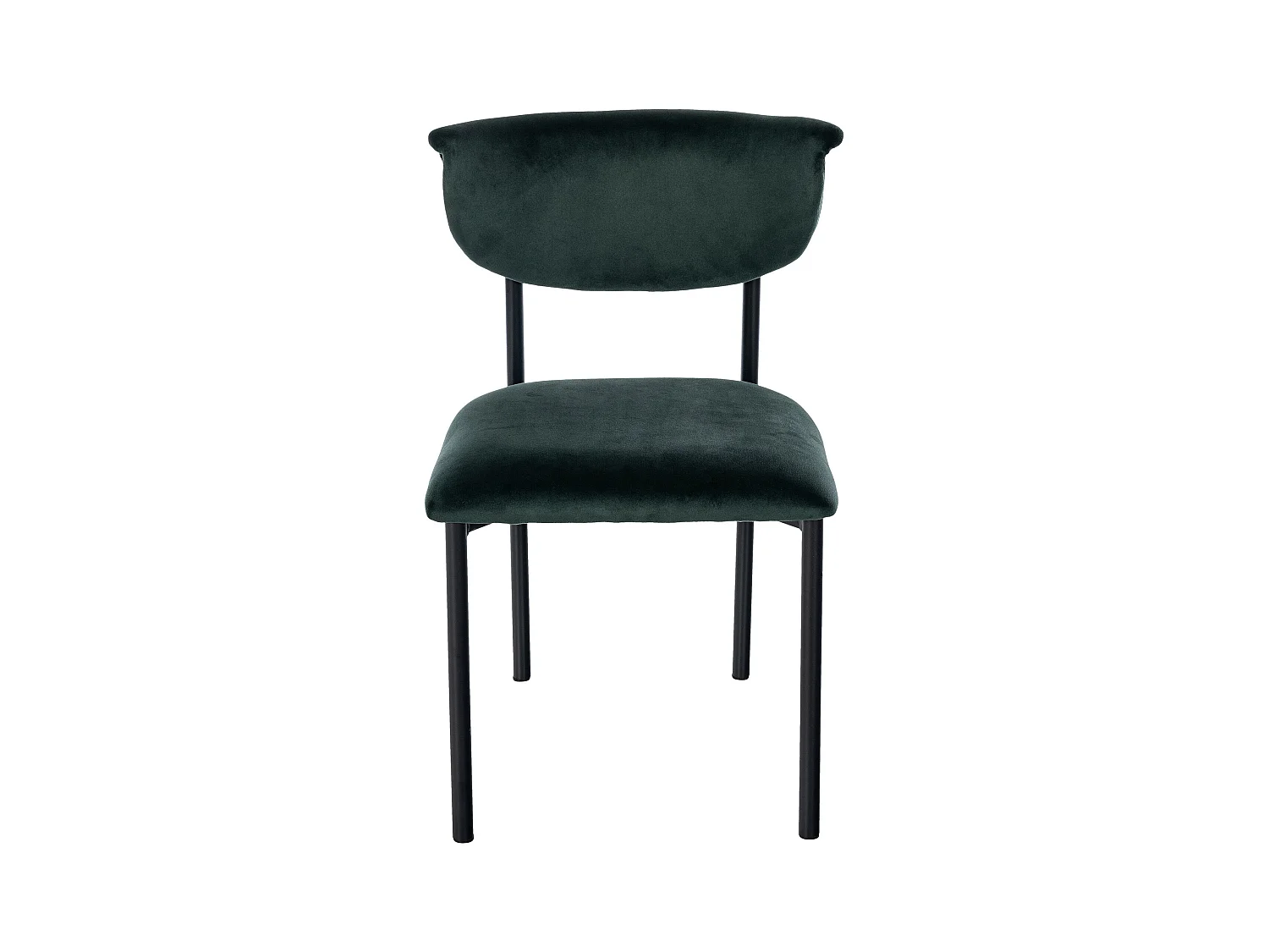 Lot de 2  chaise salle à manger - Velours - Vert foncé - Gambell