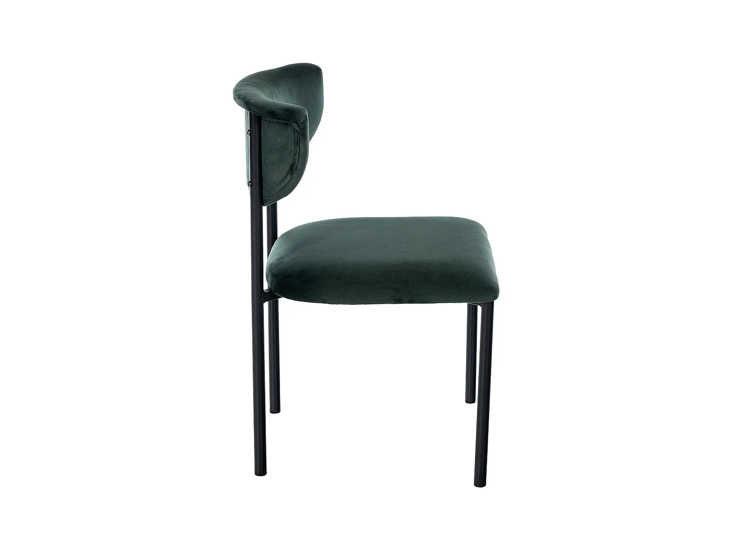 Lot de 2  chaise salle à manger - Velours - Vert foncé - Gambell