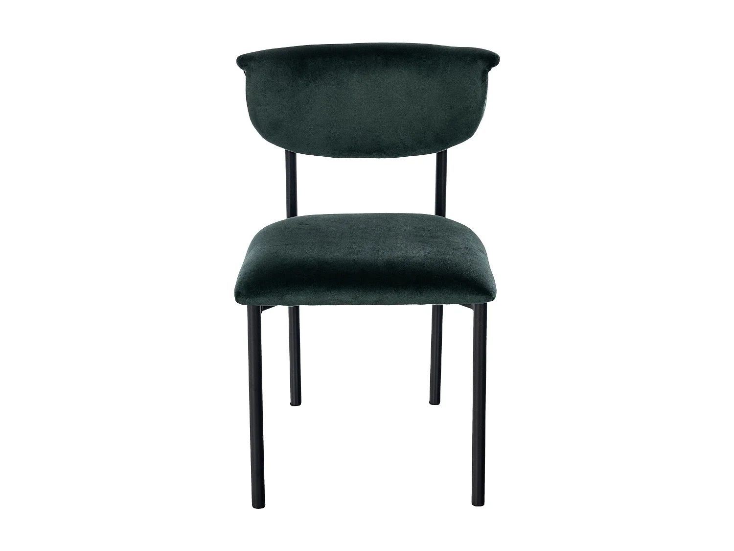 Lot de 2  chaise salle à manger - Velours - Vert foncé - Gambell