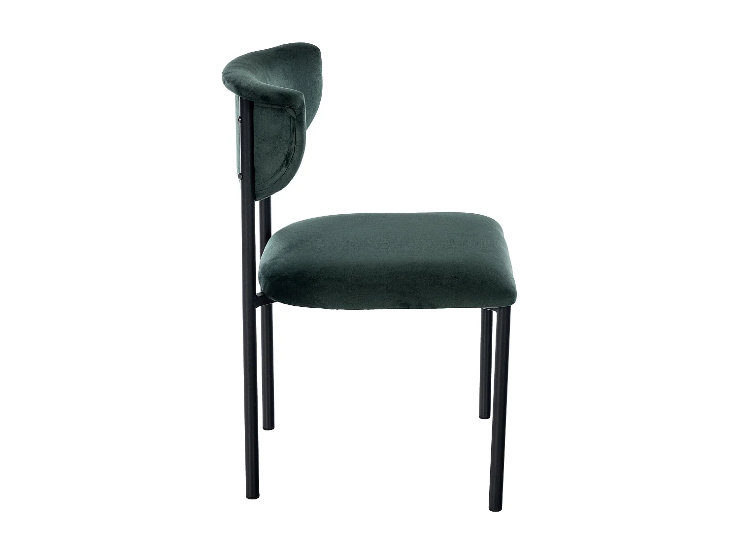 Lot de 2  chaise salle à manger - Velours - Vert foncé - Gambell