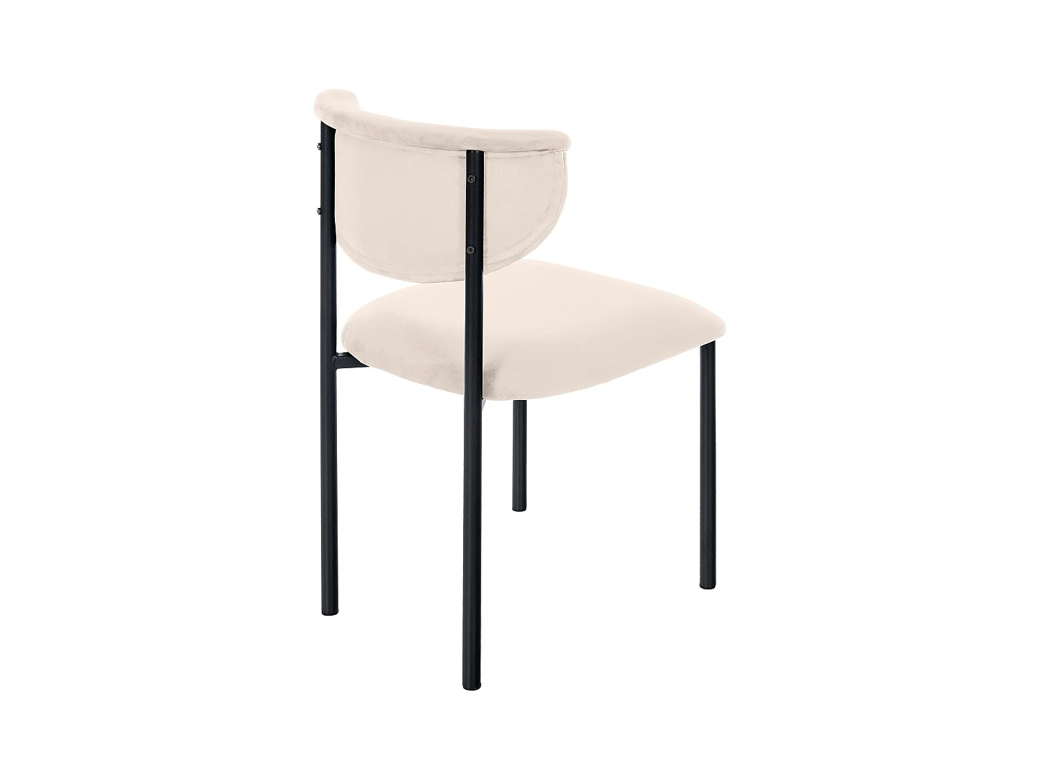 Lot de 2  chaise salle à manger - Velours - Crème - Gambell