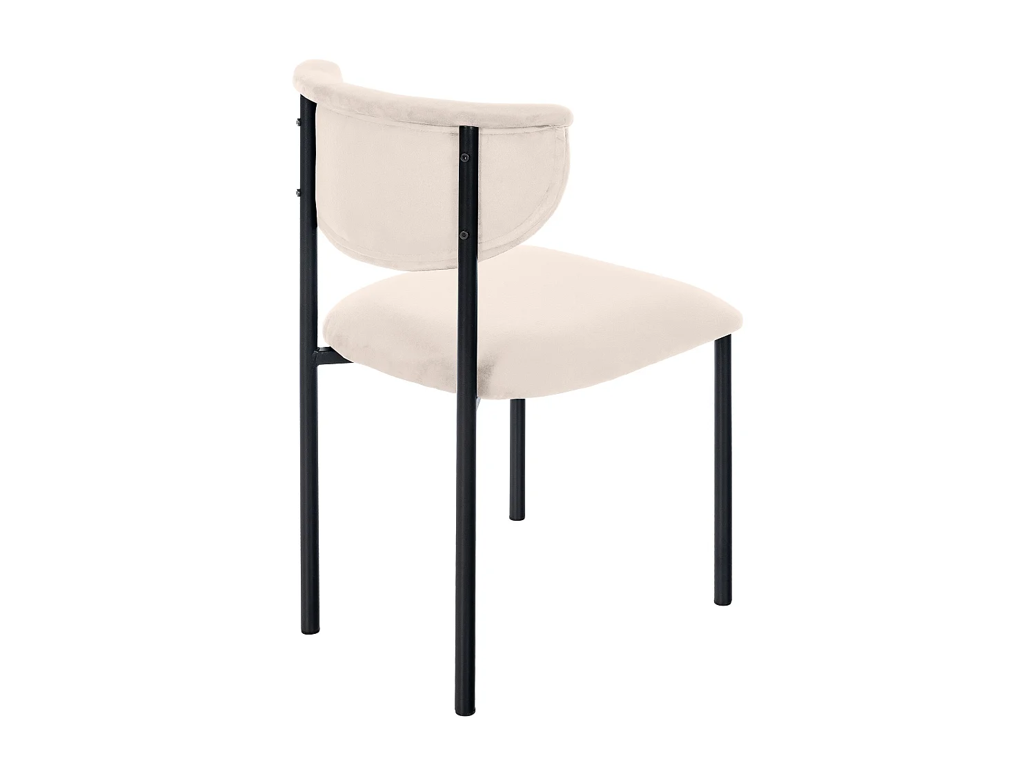 Lot de 2  chaise salle à manger - Velours - Crème - Gambell