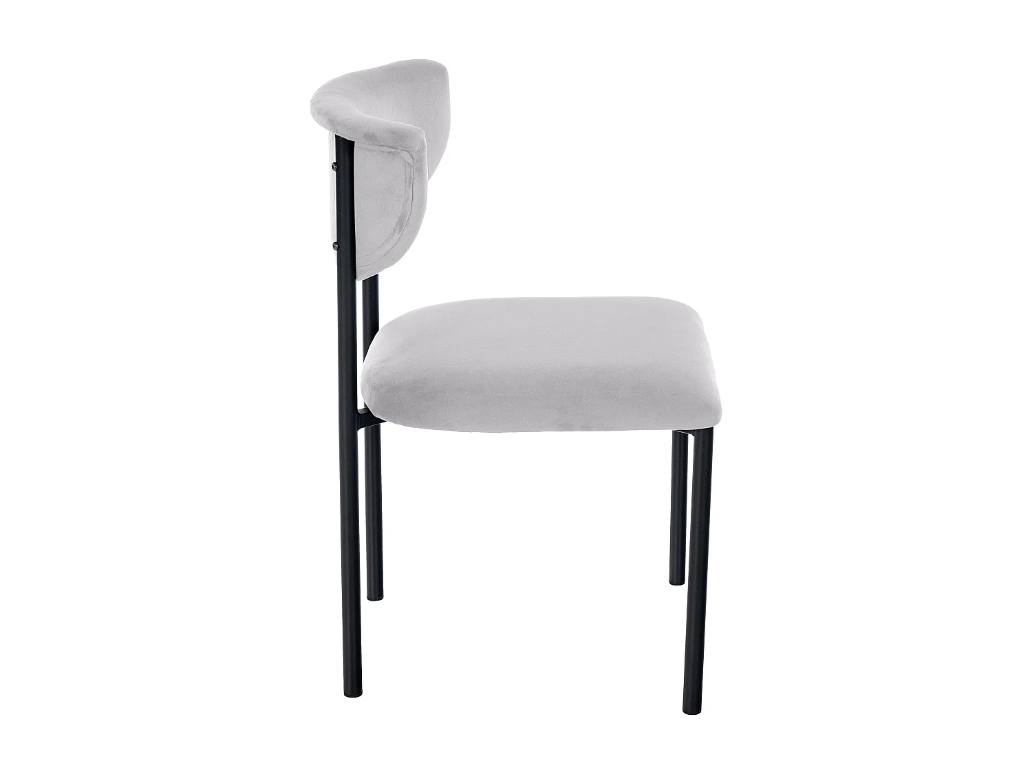 Lot de 2  chaise salle à manger - Velours - Gris - Gambell