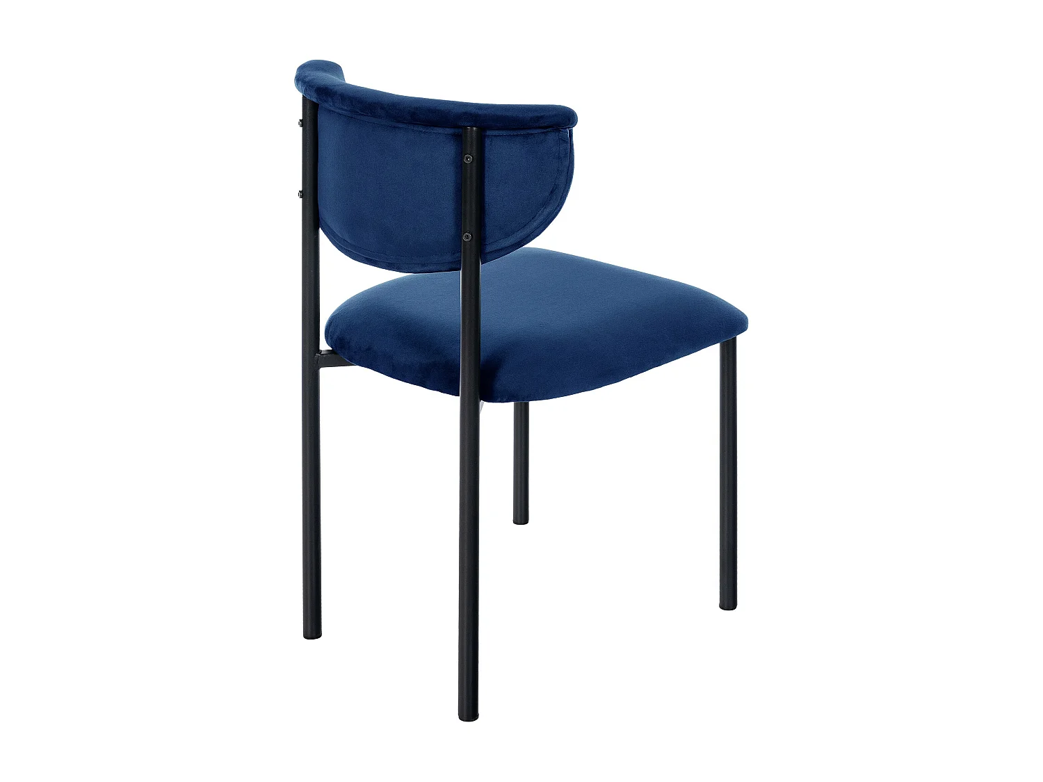 Lot de 2  chaise salle à manger - Velours - Bleu foncé - Gambell