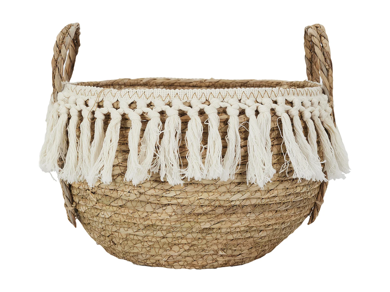 Panier Tresse Gigogne X3 Marron, Beige